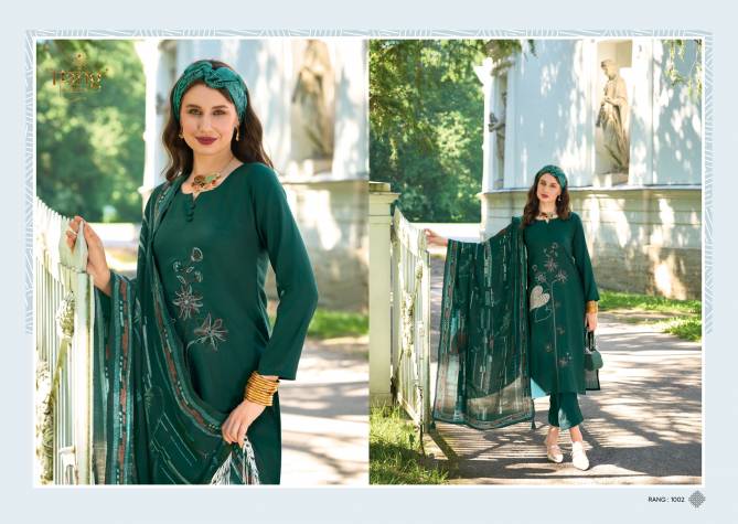 Melvys By Rang Muslin Embroidery Printed Salwar Kameez Wholesale Price In Surat